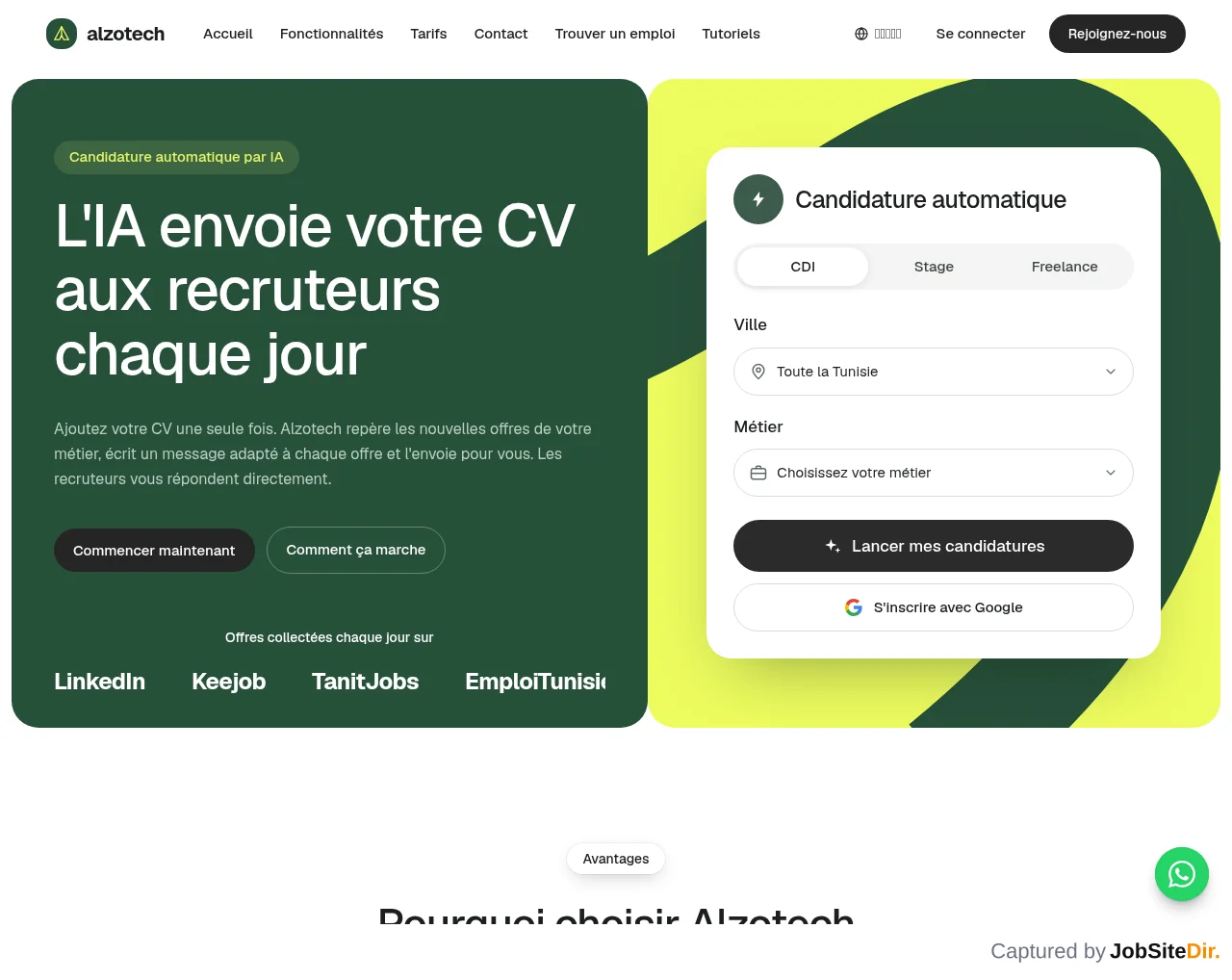 Alzotech website screenshot