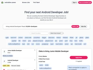 androidDev.careers screenshot preview androidDev.careers screenshot preview