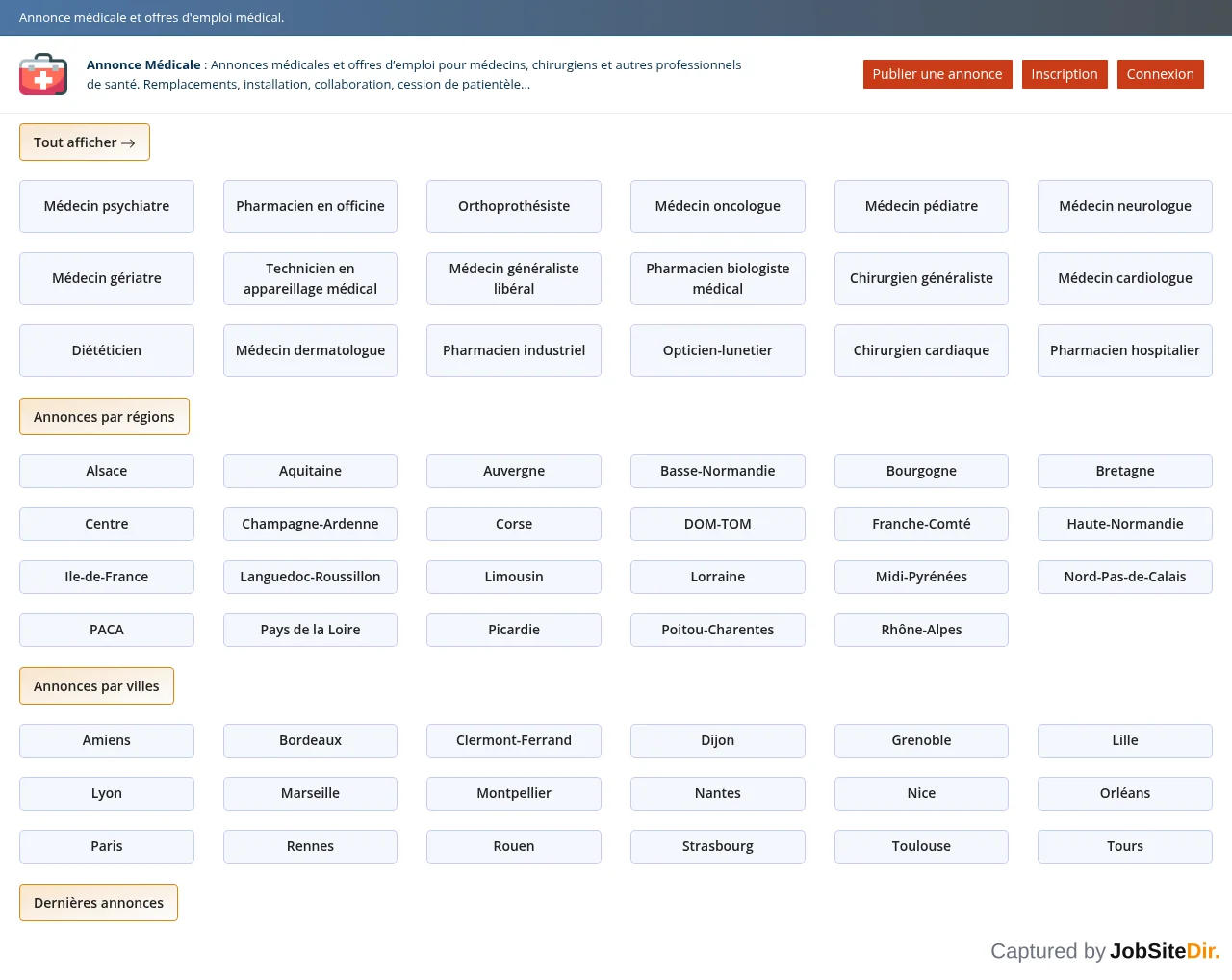 Annonce Médicale website screenshot
