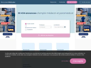 Annonces-Médicales.com platform preview