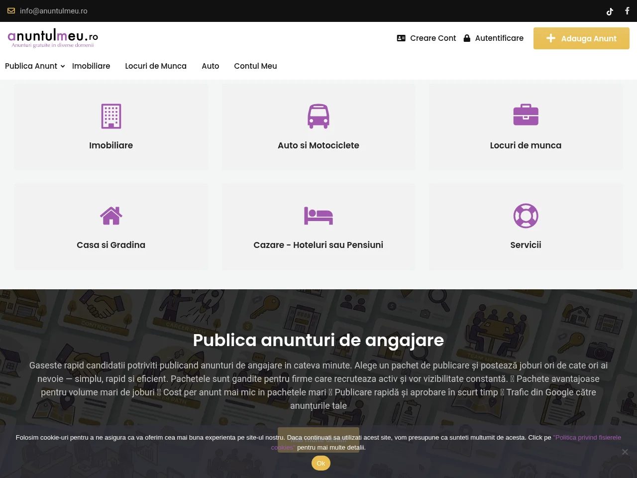 Anuntul Meu screenshot Anuntul Meu website screenshot