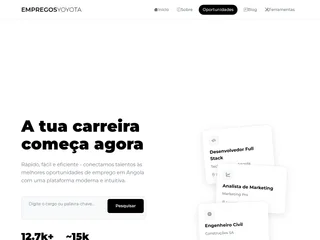 Empregos Yoyota Angola platform preview
