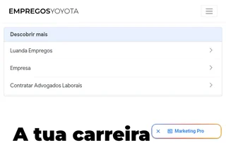 Empregos Yoyota Angola screenshot preview