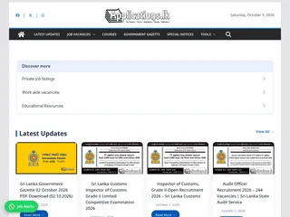 Applications.lk screenshot preview Applications.lk screenshot preview