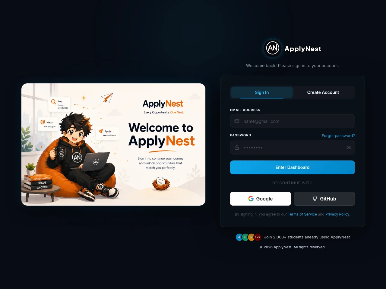 ApplyNest screenshot ApplyNest job board platform screenshot showing job search interface