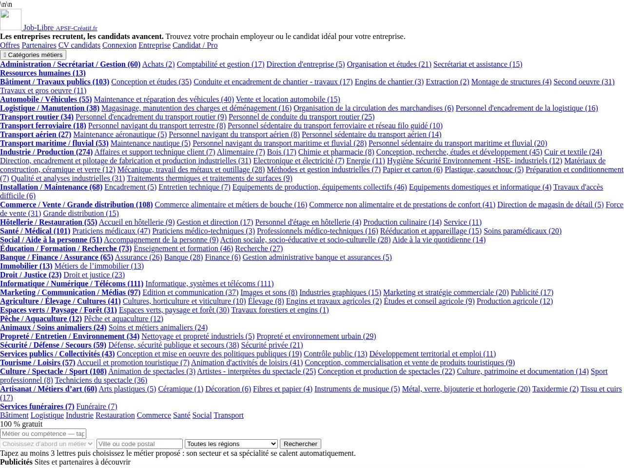 apsf-creatif screenshot apsf-creatif job board platform screenshot showing job search interface