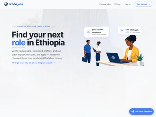 AradaJobs platform preview AradaJobs platform preview