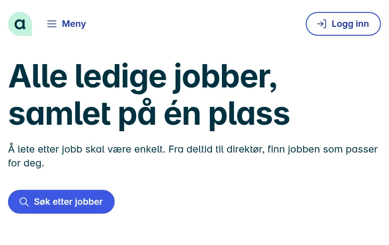Arbeidsplassen.no screenshot Arbeidsplassen.no job board platform screenshot showing job search interface