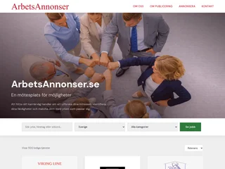 ArbetsAnnonser platform preview