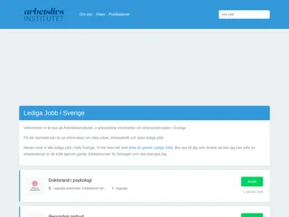 Arbetslivsinstitutet screenshot preview
