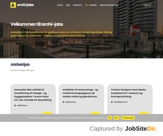 Archi-Jobs.dk platform preview