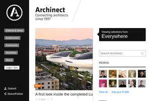 Archinect platform preview Archinect platform preview
