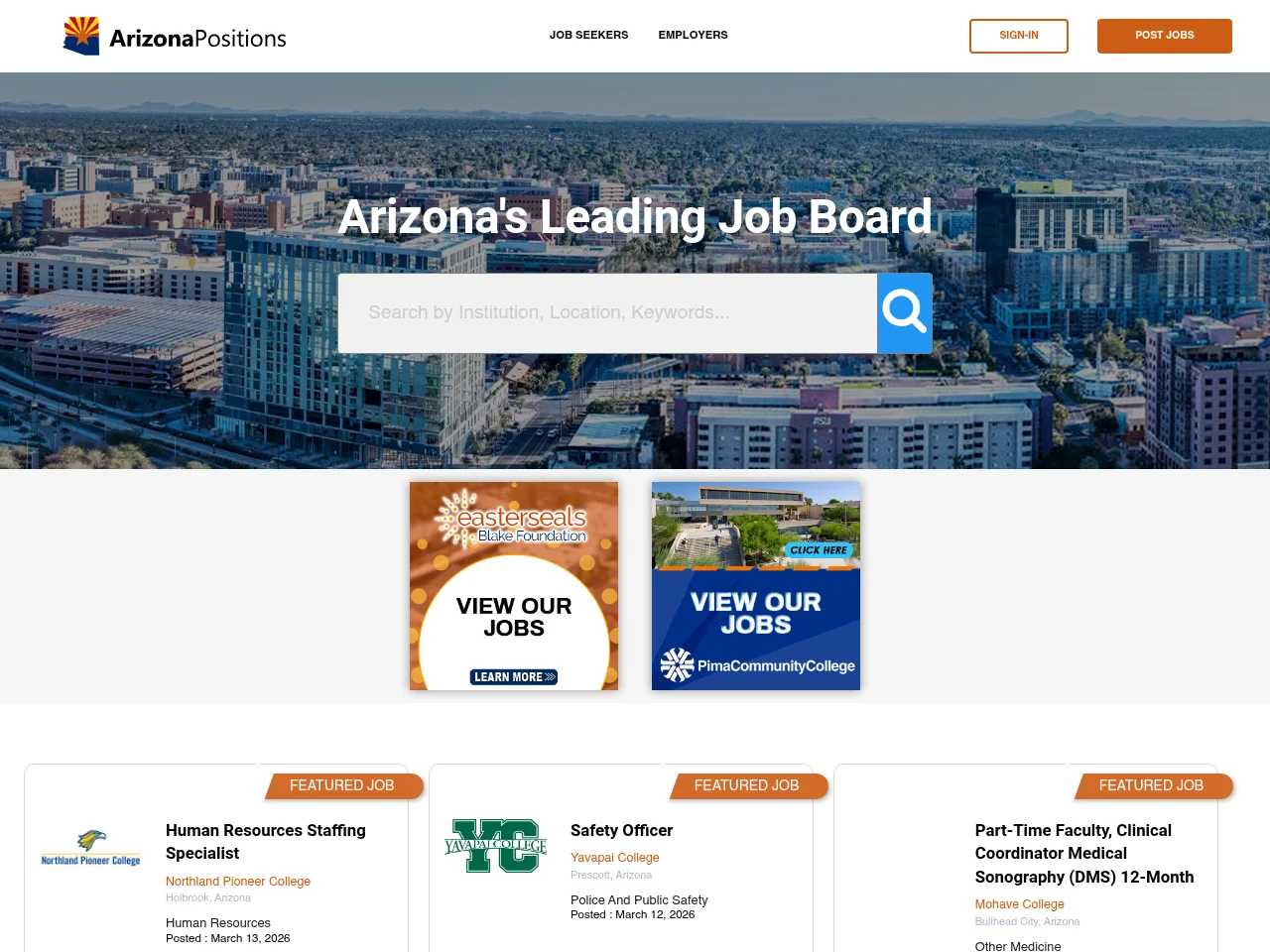 ArizonaPositions.com website screenshot