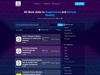 AR/VR Jobs platform preview