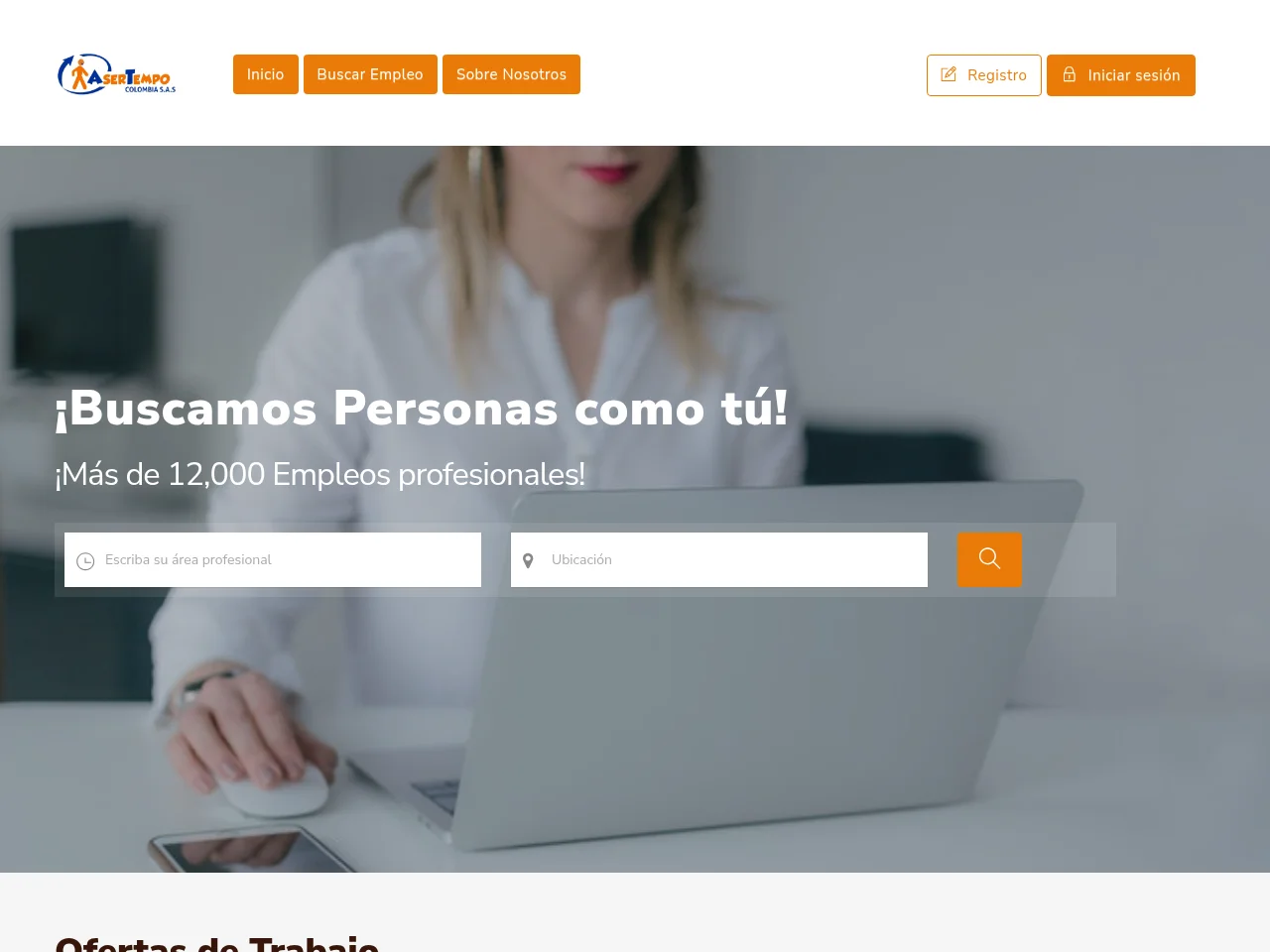 ASERTEMPO COLOMBIA S.A.S screenshot ASERTEMPO COLOMBIA S.A.S job board platform screenshot showing job search interface