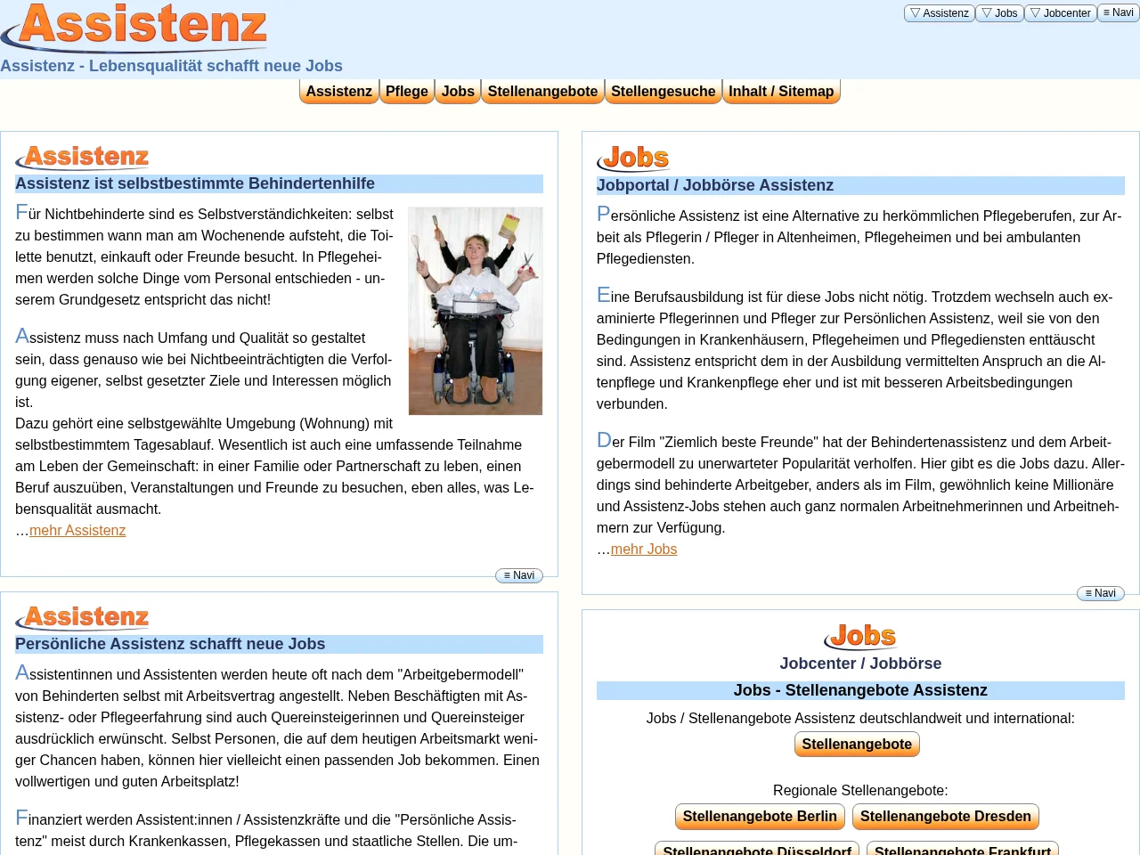Assistenz screenshot Assistenz job board platform screenshot showing job search interface