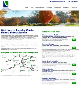 Asterley Clarke Financial Recruitment platform preview