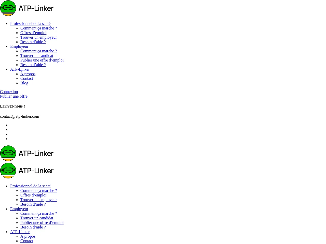 ATP-Linker job board platform screenshot showing job search interface