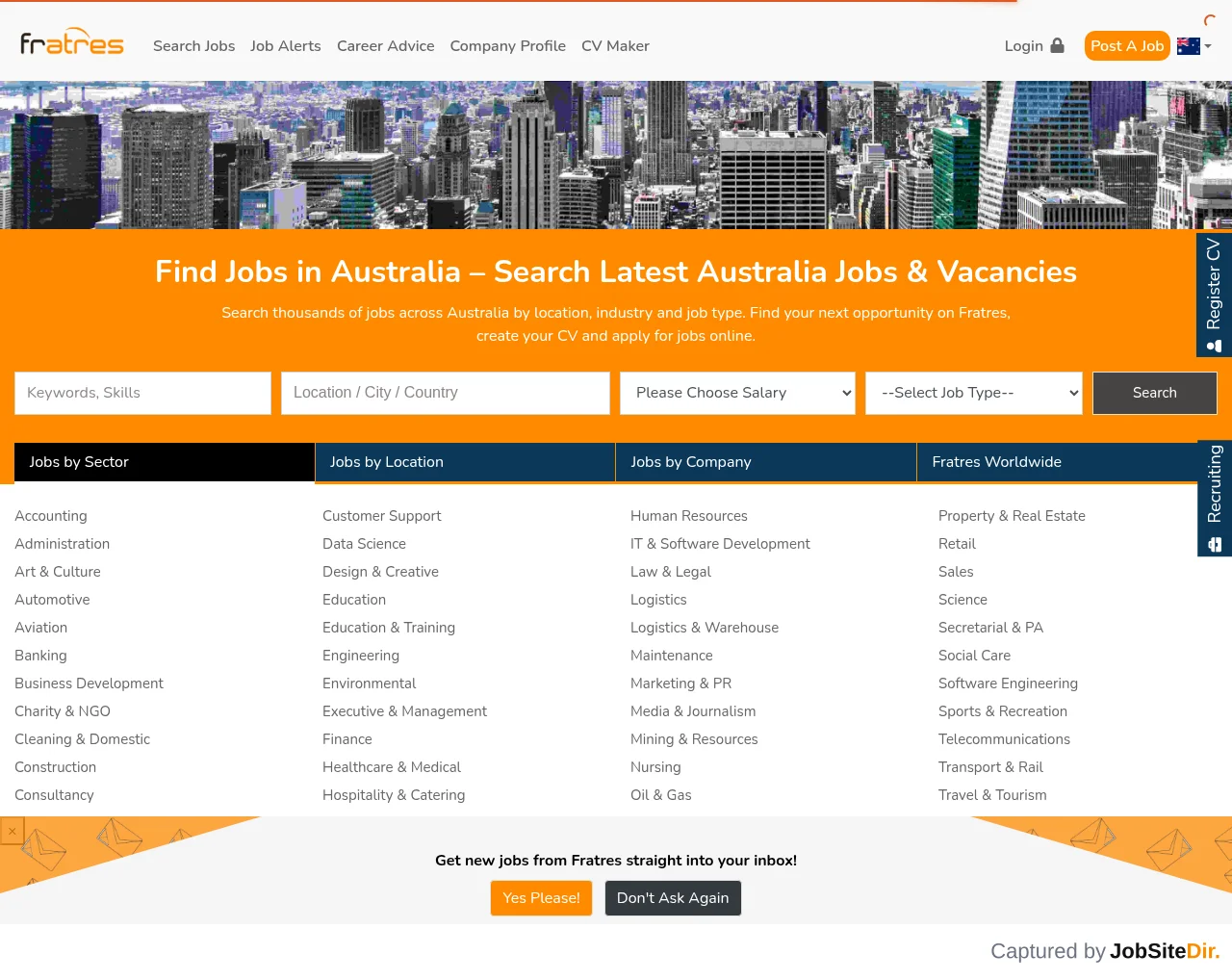 Fratres website screenshot
