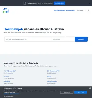 Jooble screenshot preview