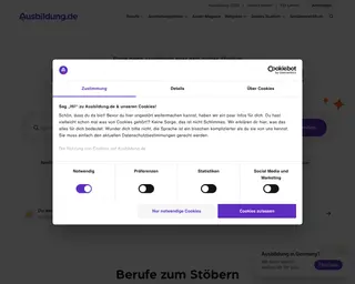 Ausbildung.de platform preview
