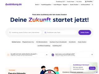 Ausbildung.de platform preview Ausbildung.de platform preview