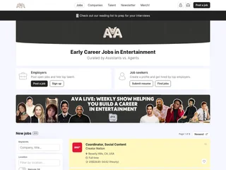 AvA Job Board platform preview