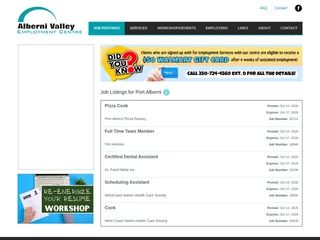 Alberni Valley Employment Centre platform preview