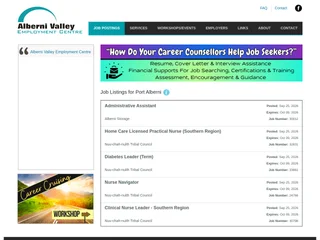 Alberni Valley Employment Centre screenshot preview