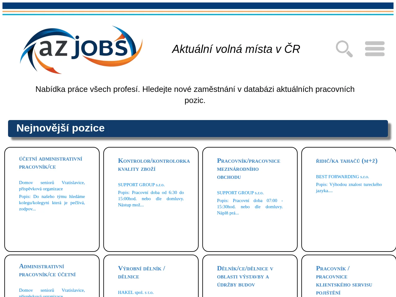 azJobs screenshot azJobs job board platform screenshot showing job search interface
