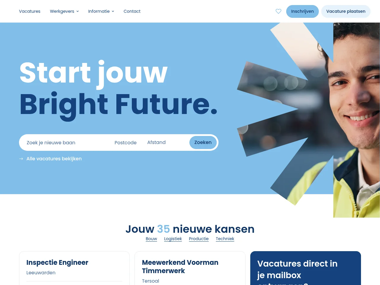 Bright Future screenshot Bright Future job board platform screenshot showing job search interface