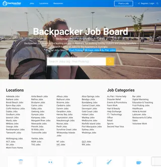 Backpacker Job Board platform preview