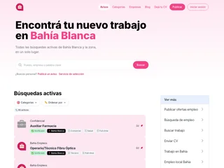 Bahía Empleos platform preview Bahía Empleos platform preview