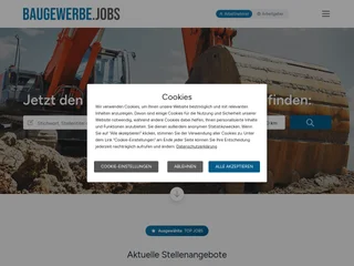 BAUGEWERBE.JOBS platform preview