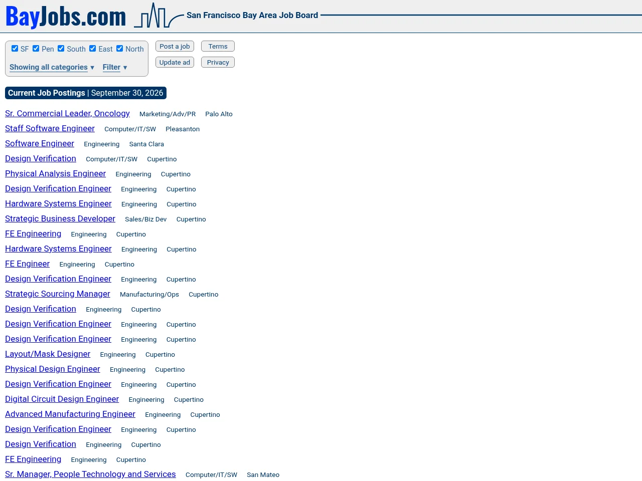 BayJobs screenshot BayJobs job board platform screenshot showing job search interface