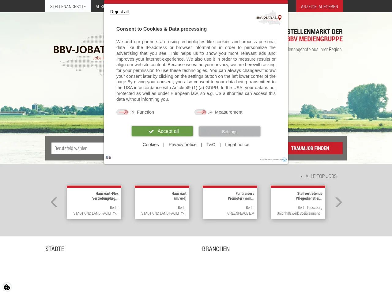 BBV-Jobatlas screenshot BBV-Jobatlas job board platform screenshot showing job search interface