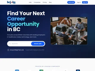 BCJobs.com screenshot preview