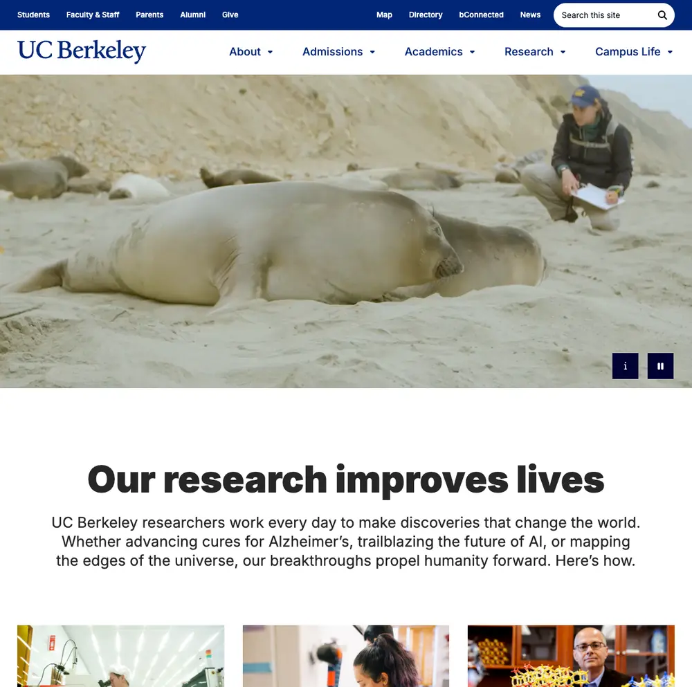 University of California, Berkeley job board platform screenshot showing job search interface