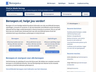Beroepen.nl screenshot preview
