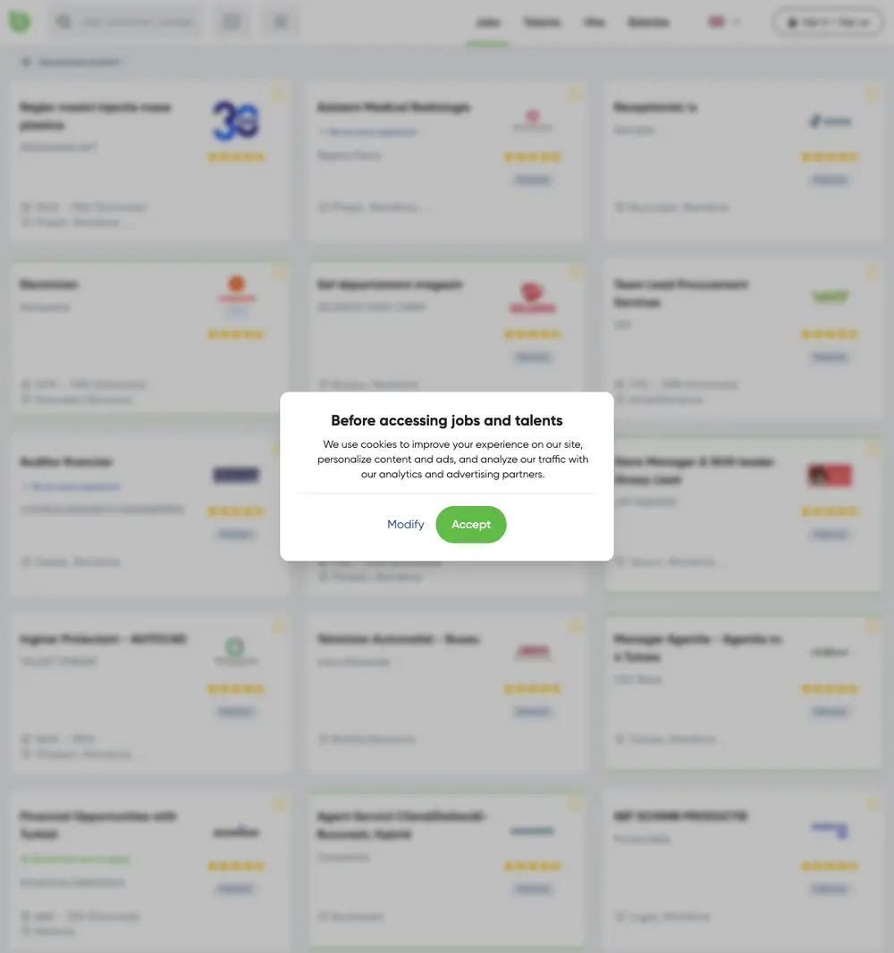 BestJobs.eu screenshot BestJobs.eu job board platform screenshot showing job search interface