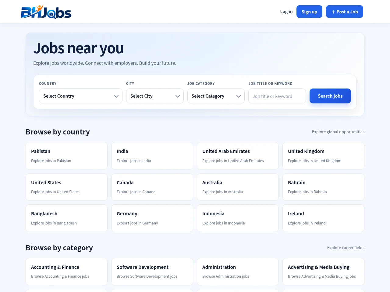 BHJobs screenshot BHJobs website screenshot