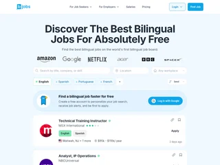 BilingualJobs.io platform preview