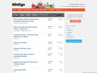BitGigs screenshot preview BitGigs screenshot preview