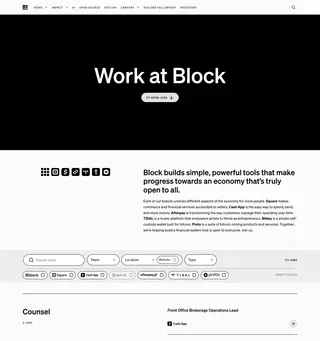Block Careers platform preview