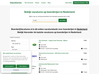 BoerderijVacatures.nl platform preview
