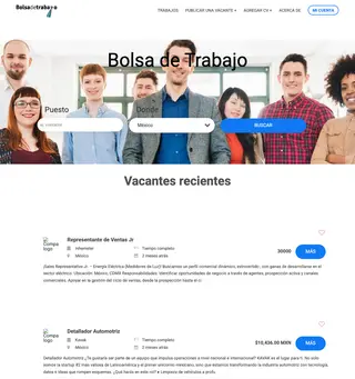 Bolsa de Trabajo platform preview