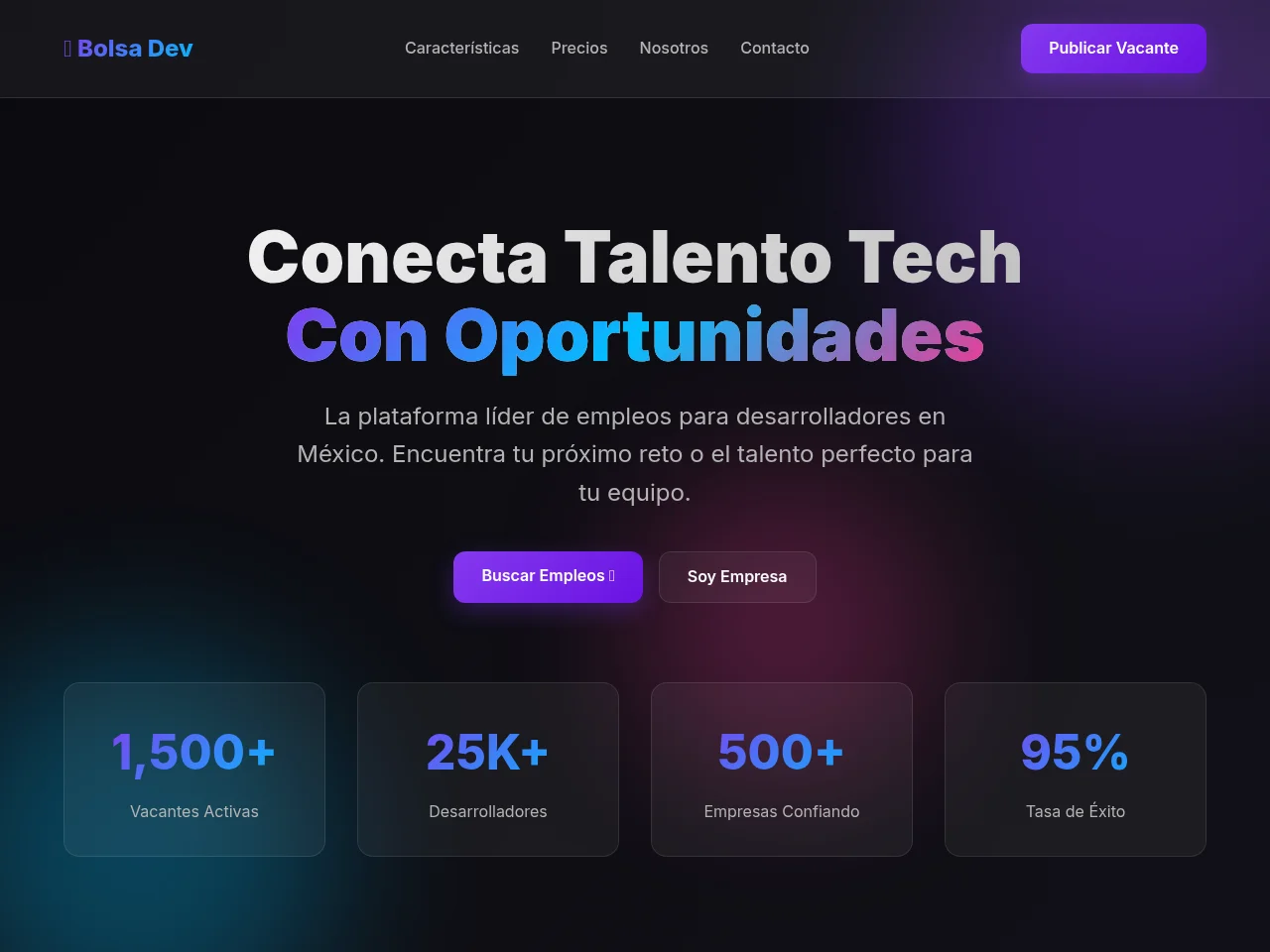 Bolsa Dev Trabajo screenshot Bolsa Dev Trabajo job board platform screenshot showing job search interface