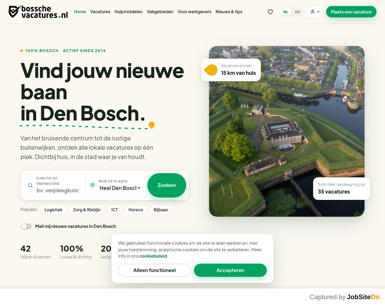 Bosschevacatures.nl screenshot Bosschevacatures.nl website screenshot