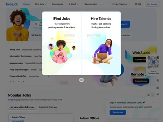 Bossjob Malaysia platform preview