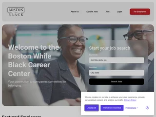 Boston While Black Career Center platform preview